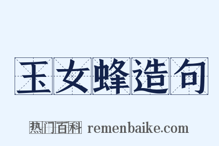 玉女蜂造句是什么意思的图片